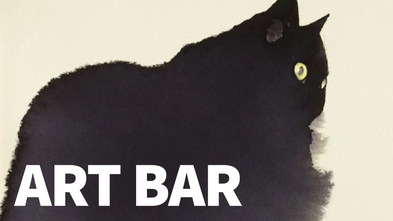Art Bar: Watercolor Cat: Meditative Experiments in Watercolor Flow (19+)