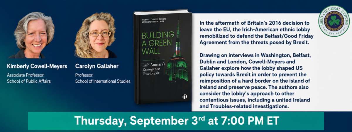 Book Talk - Building a Green Wall: Irish America's Resurgence Post-Brexit