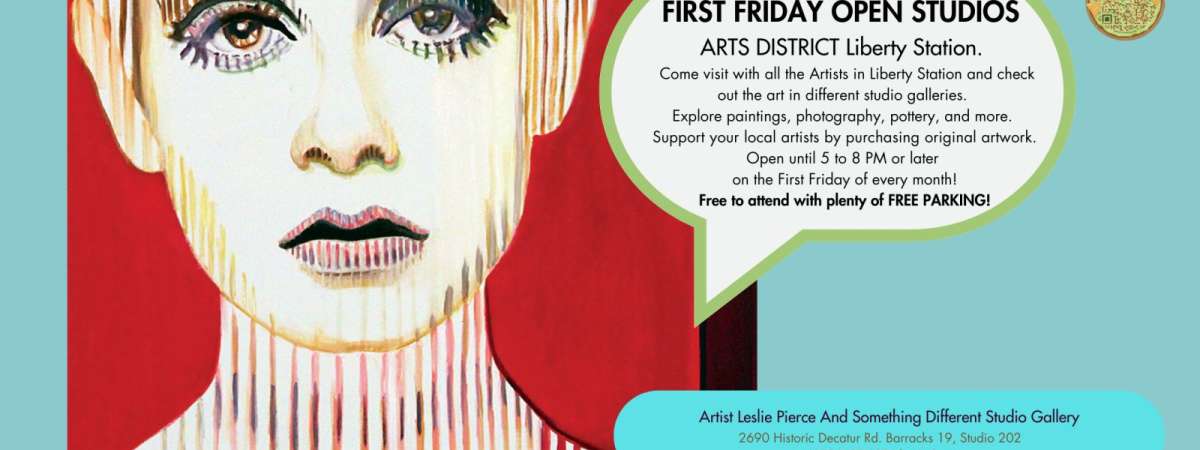 FIRST FRIDAY OPEN STUDIOS LIBERTY STATION with Artist Leslie Pierce -September 4th