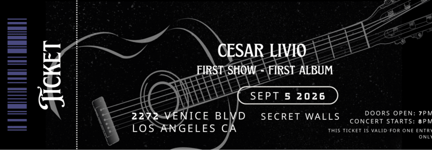 Cesar Livio - First Show / First Album