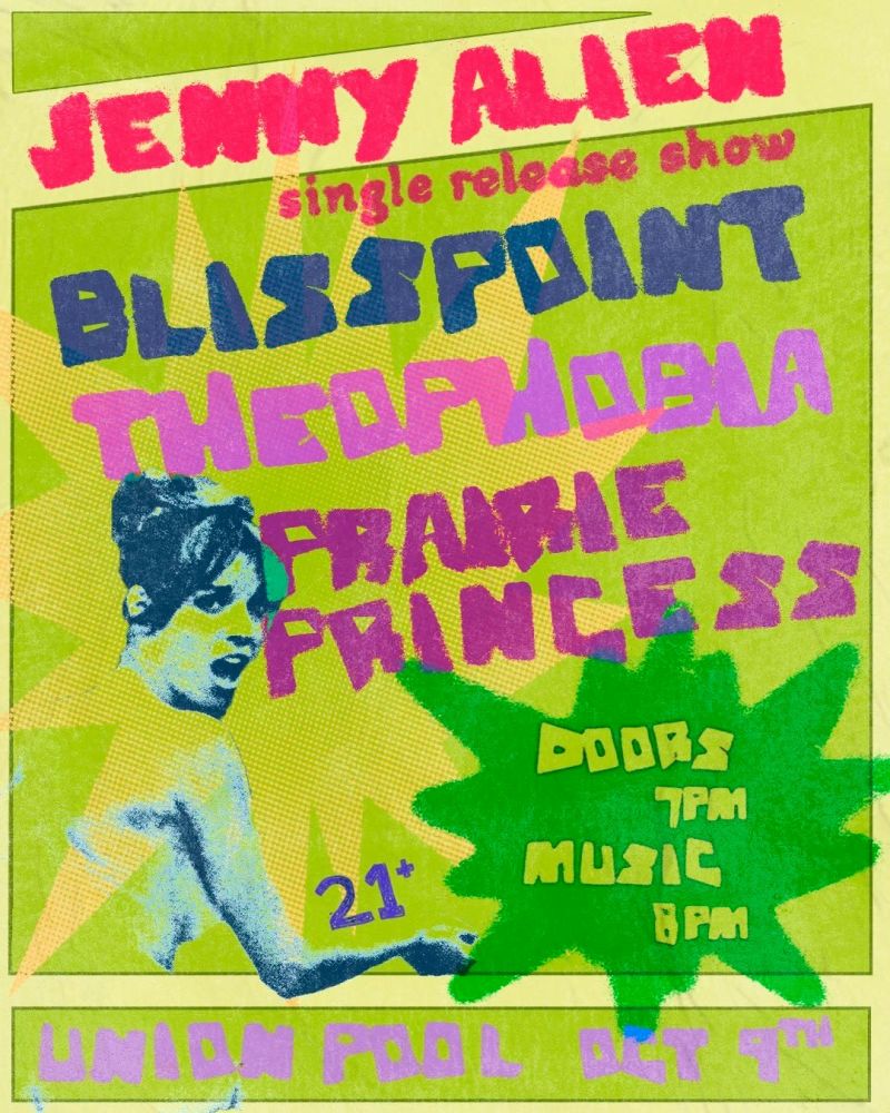 Jenny Alien (single release), Blisspoint, Theophobia, & More!