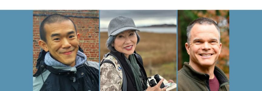 Ed Yong & Amy Tan with John Muir Laws (The Foster Museum)
