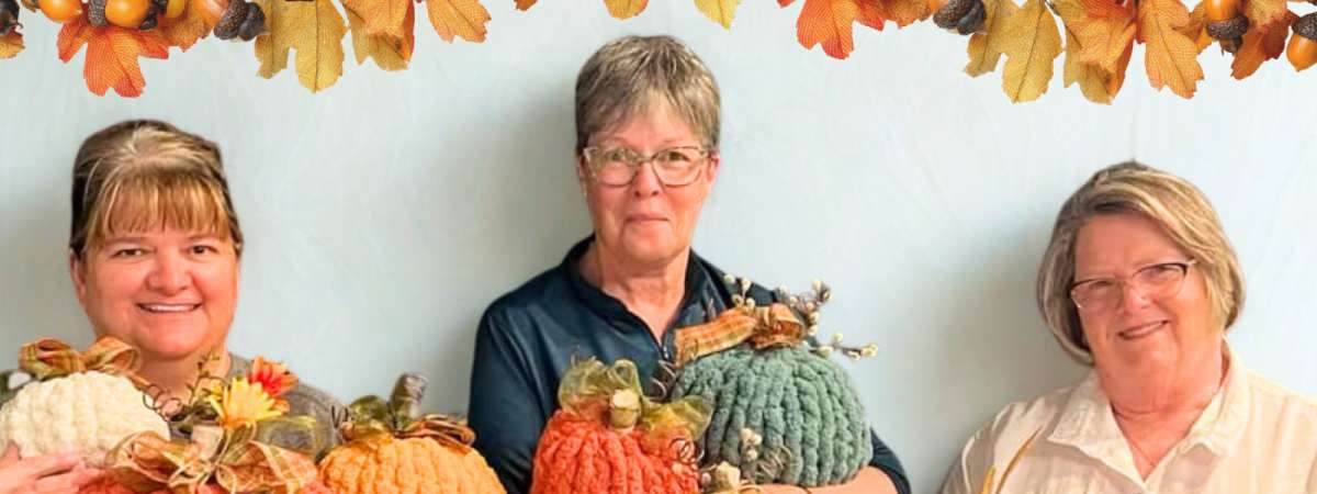 Chunky Knit Pumpkin Making