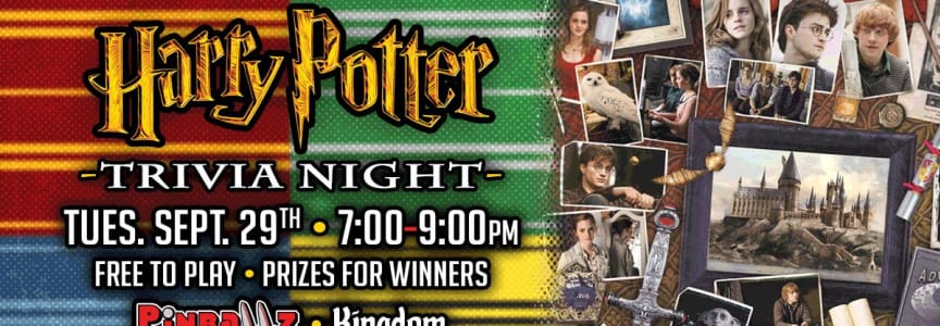 Harry Potter Trivia Night at Pinballz Kingdom