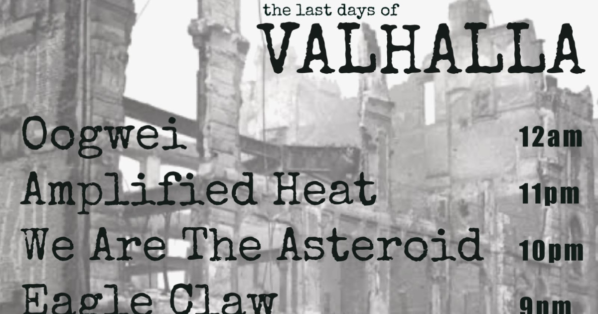 Oogwei, Amplified Heat, We are the Asteroid, Eagle Claw Austin concert poster