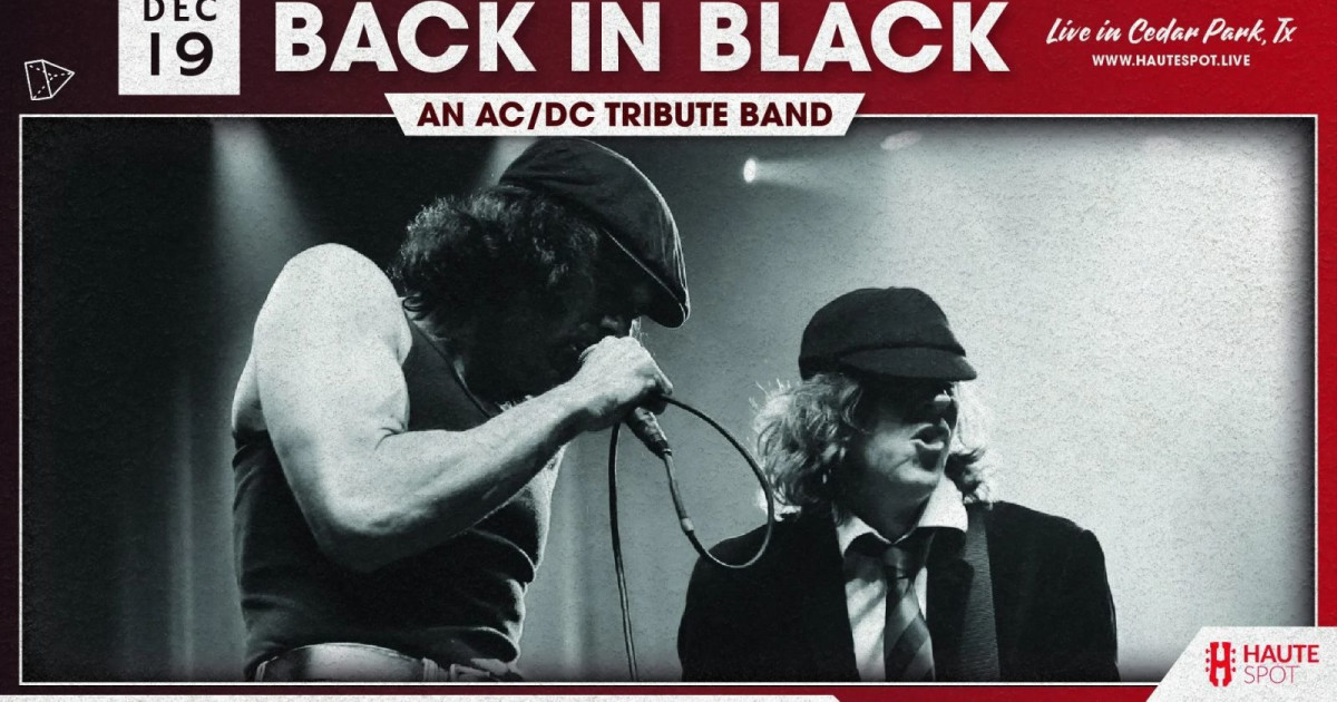Back In Black Austin concert poster