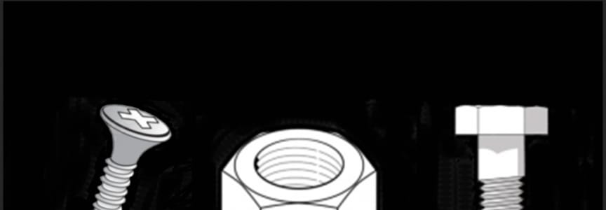 screw, nut, bolt
