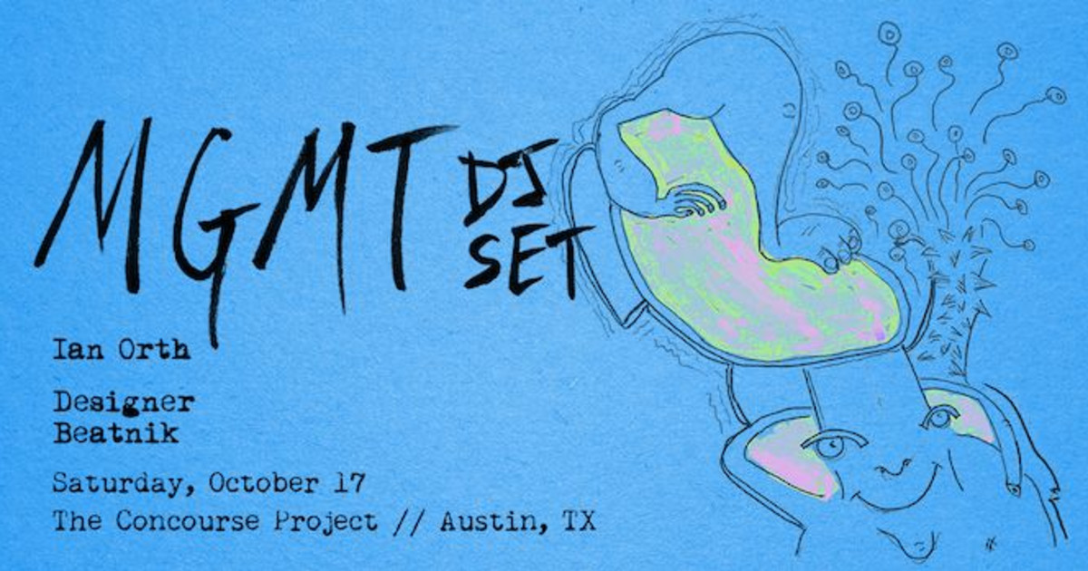 MGMT (DJ Set) at The Concourse Project Austin concert poster