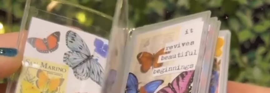 Make Your Own Poetry Collage Keychain Book!