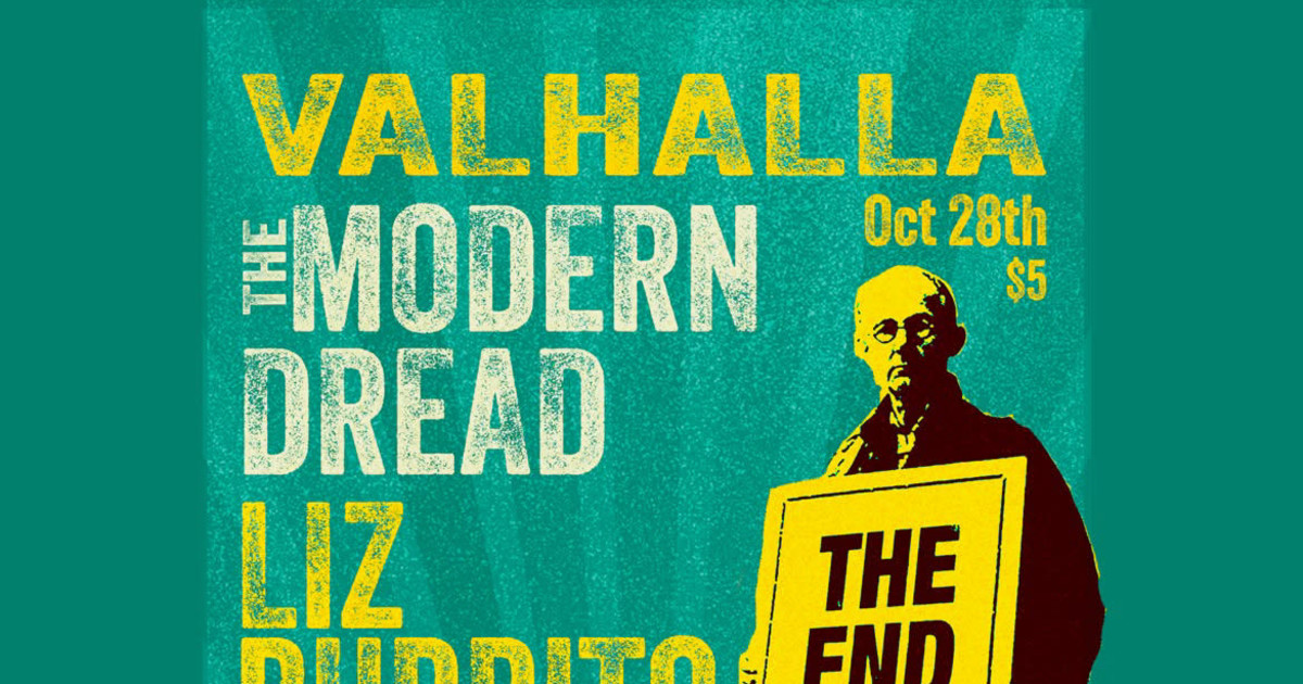 The Modern Dread, Liz Burrito, The Harms, Sea Hagzzz Austin concert poster