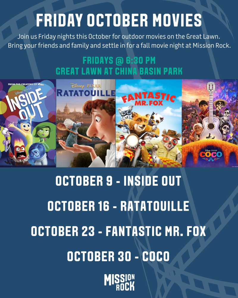 Mission Rock Fall Friday Night Movies - Fantastic Mr. Fox in San