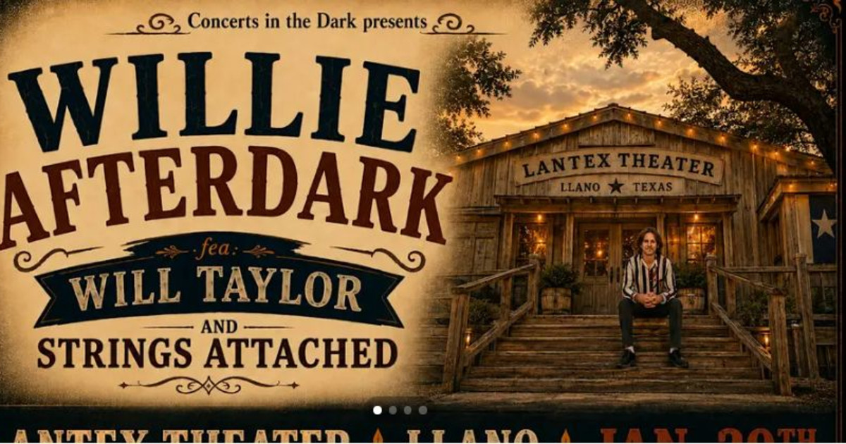 Willie Afterdark | Llano @ Lantex Theater Austin concert poster