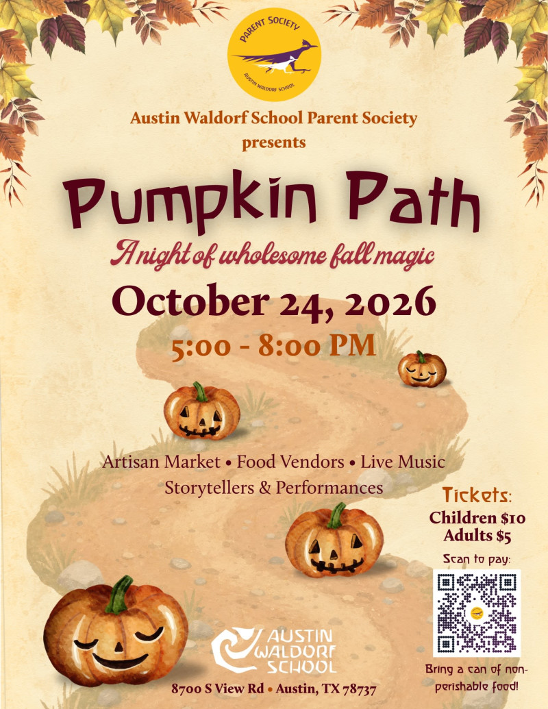 Pumpkin Path in Austin at Austin Waldorf School