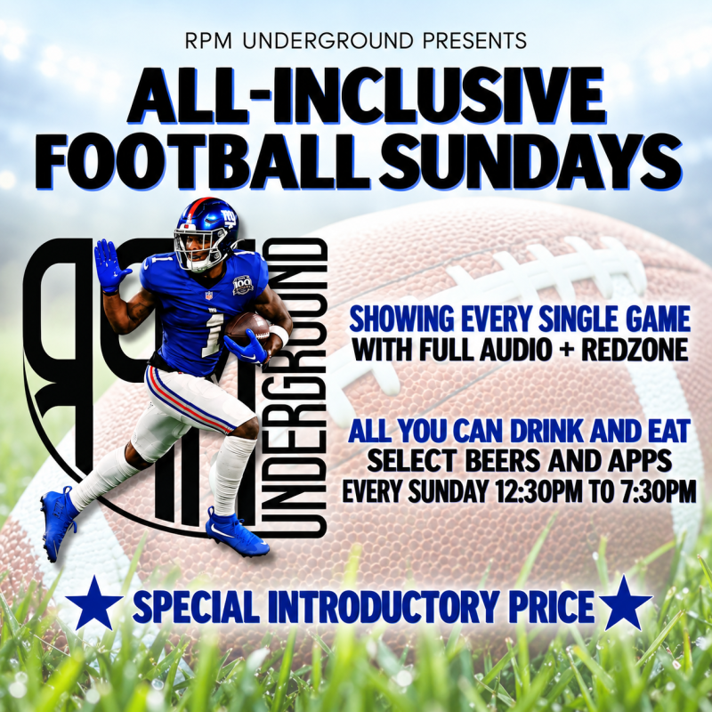 RPM'S ALL-INCLUSIVE FOOTBALL SUNDAYS