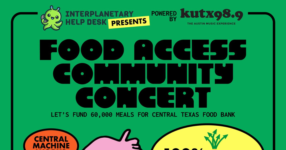 Food Access Community Concert Austin concert poster
