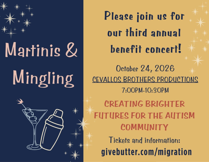 Martinis & Mingling Austin concert poster