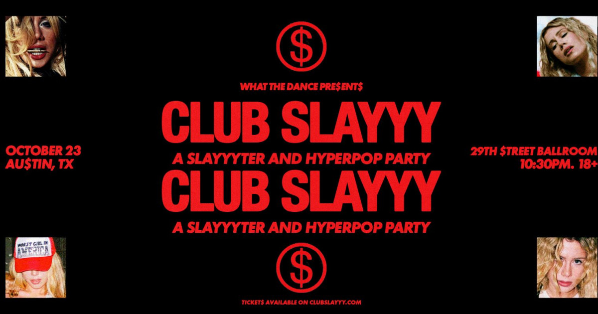 CLUB SLAYYY Austin concert poster