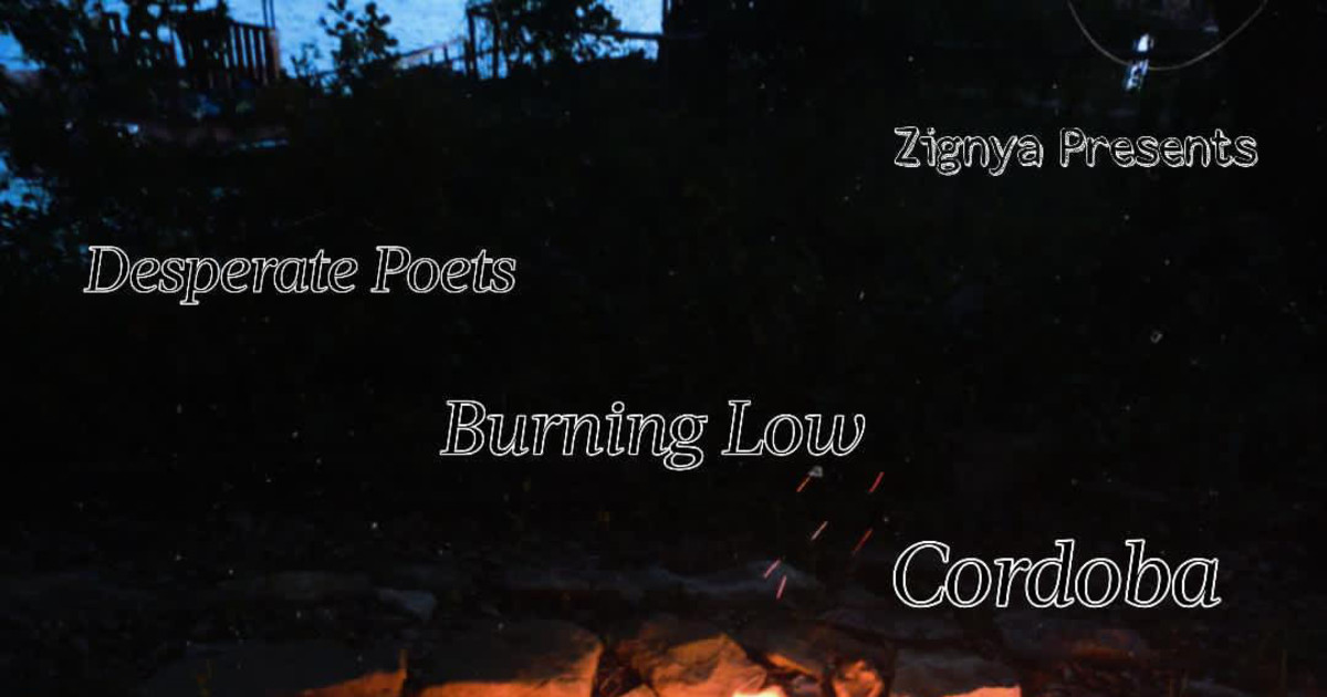 Desperate Poets, Burning Low, Cordoba Austin concert poster