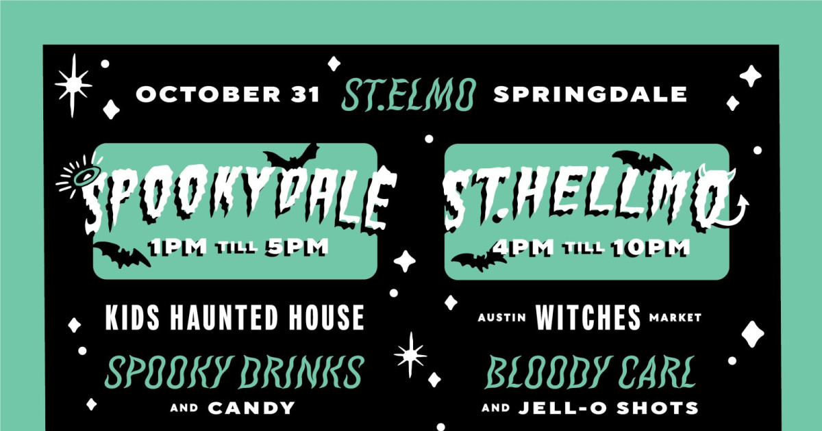 Poster for Spookydale & St. HELLmo - Kids & Adults Halloween Party! in Austin