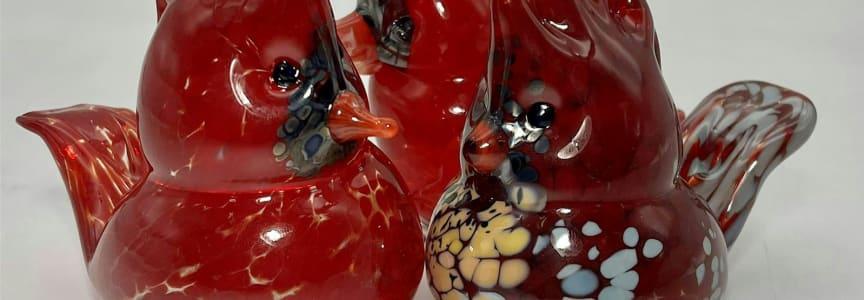 Cardinals, the most perfect red in nature! Make yours as a paperweight.