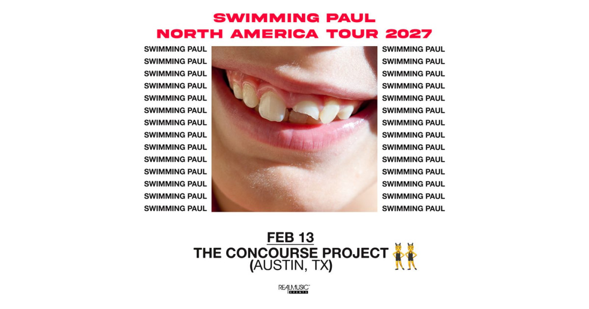 Swimming Paul at The Concourse Project Austin concert poster