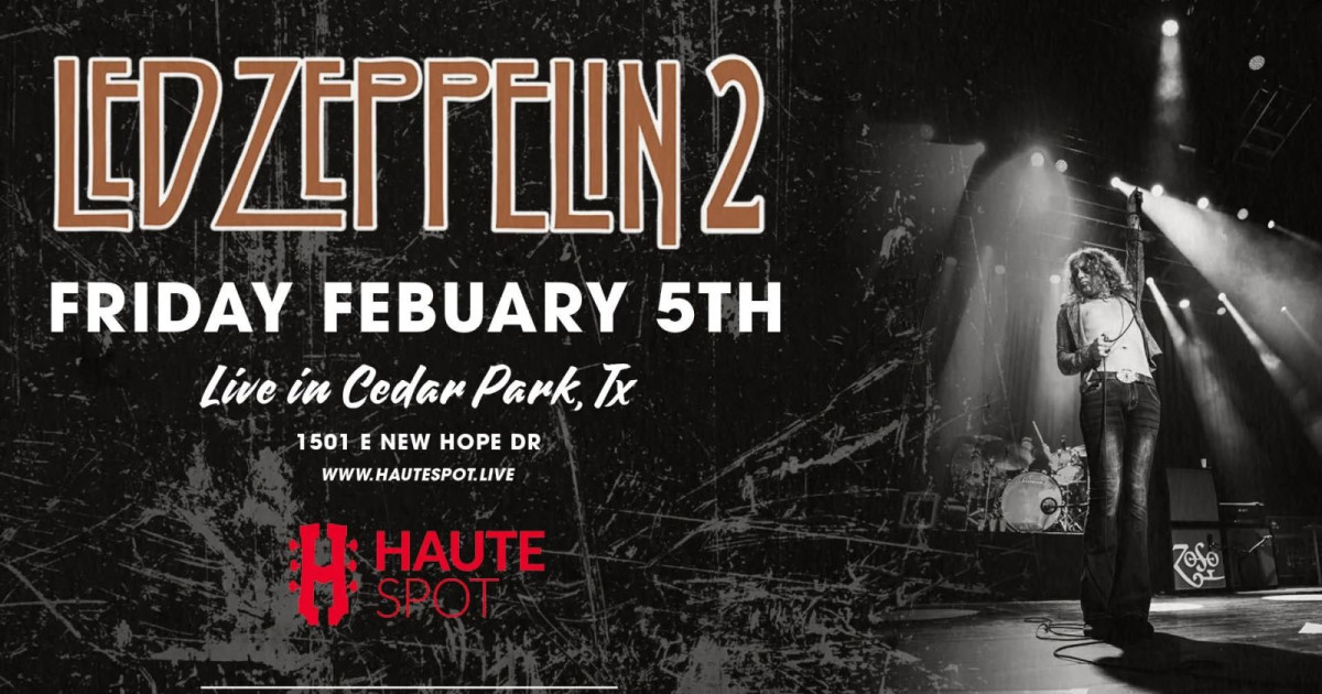 Led Zeppelin 2 Austin concert poster