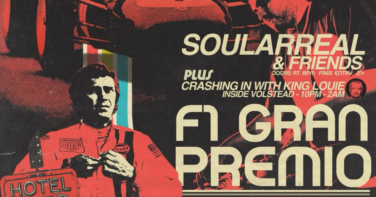 F1 Gran Premio - Practice Day at Hotel Vegas & Volstead Austin concert poster