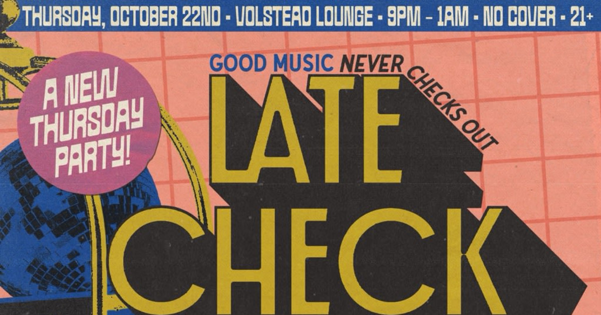 Poster for Late Check Out with CRG in Austin