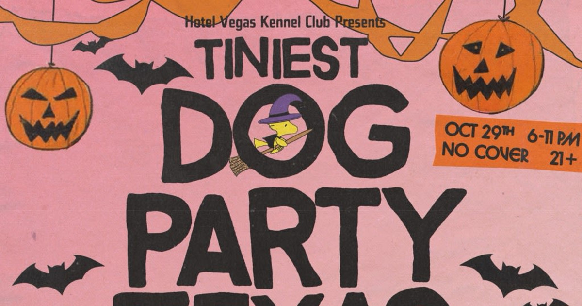 Tiniest Dog Party in Texas Halloween Party at Hotel Vegas Austin concert poster