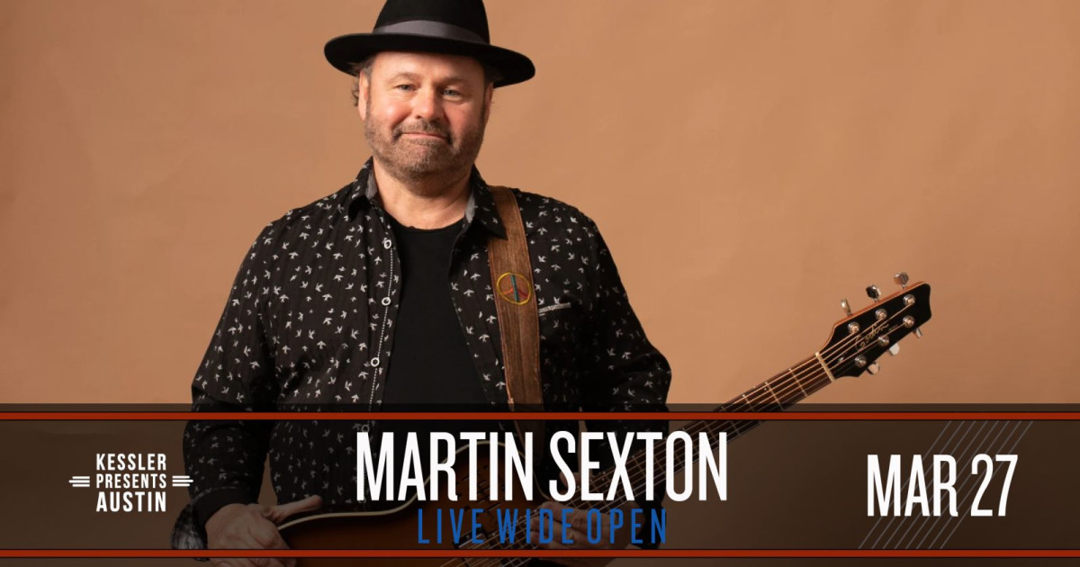 Martin Sexton Live Wide Open Tour Austin concert poster