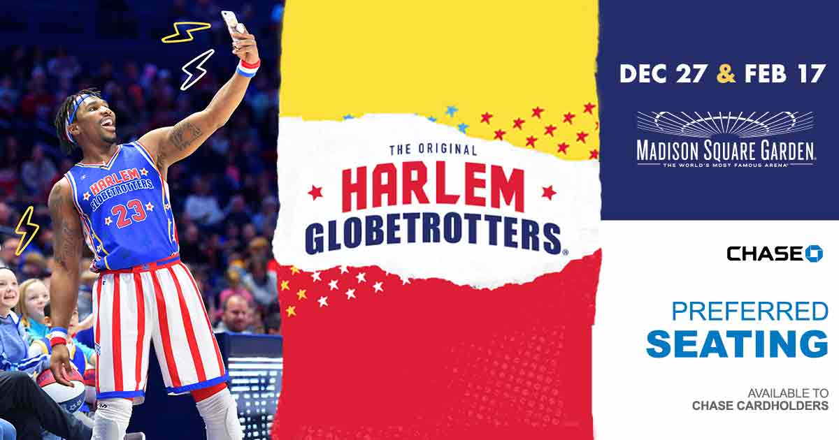 Harlem Globetrotters in New York at Madison Square Garden