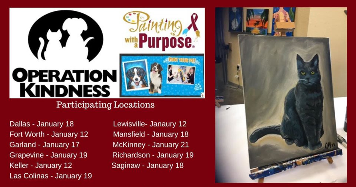 Painting With A Purpose Operation Kindness In Dallas At