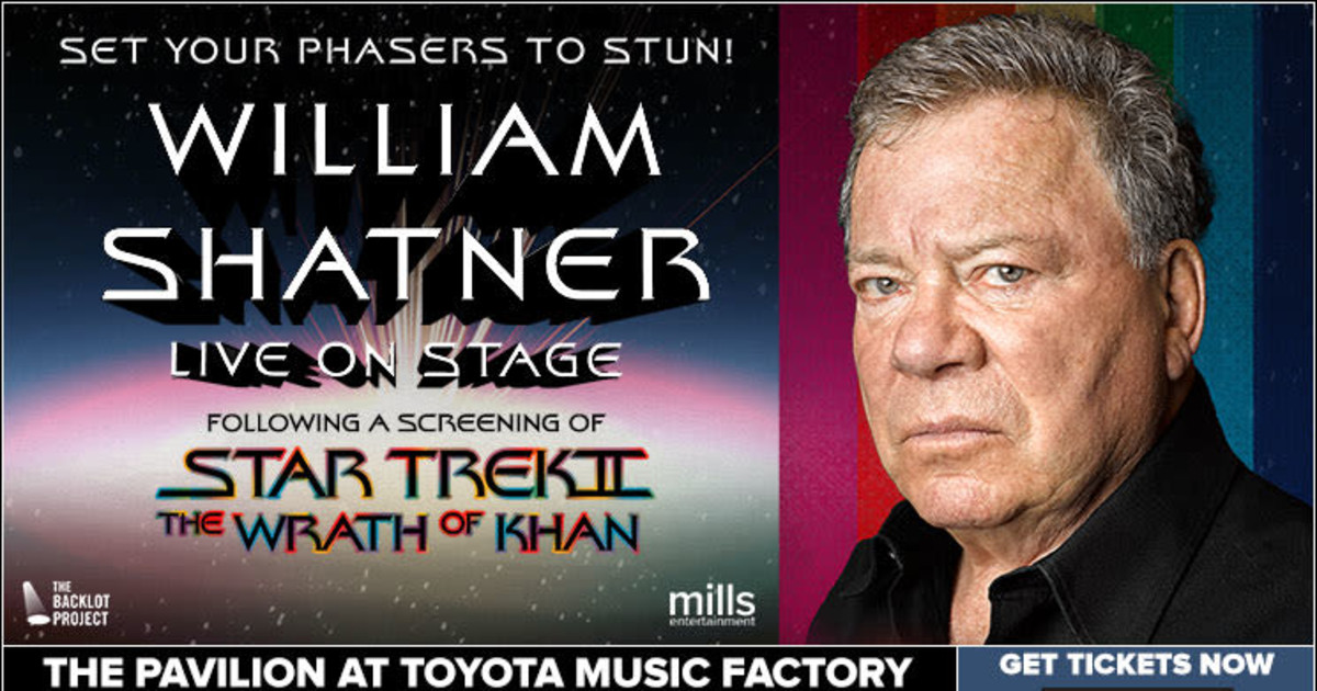 William Shatner in Irving at The Pavilion at Toyota Music Factory