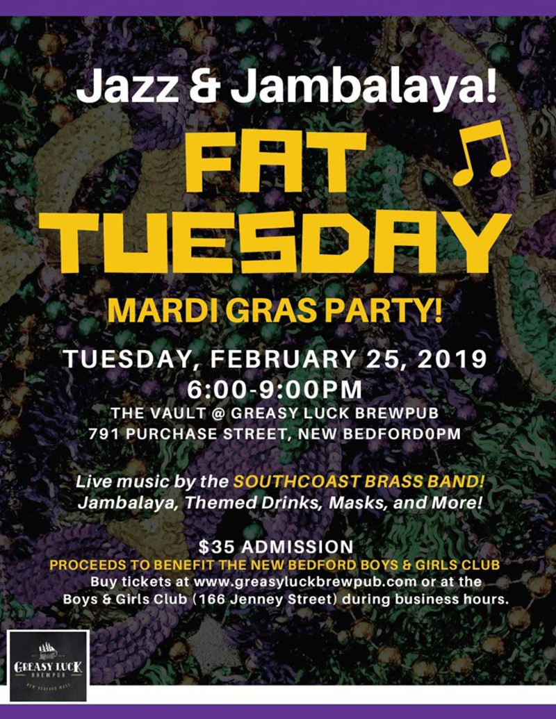 Mardi Gras Fat Tuesday Party Jazz Jambalaya And More In New