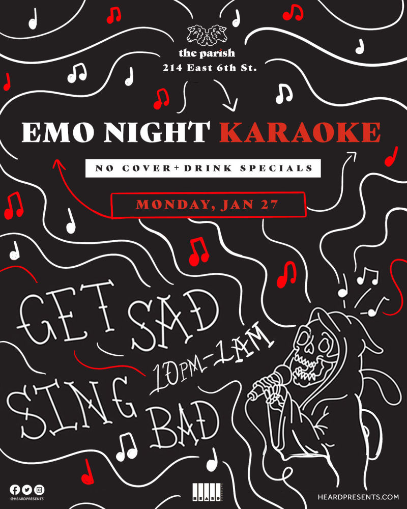 Emo Night Karaoke in Austin at The Parish