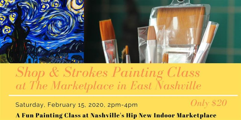 Shop And Strokes Painting Class Starry Night In Nashville At The