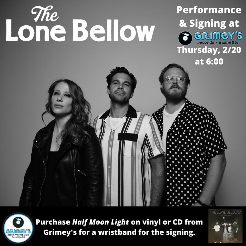 The LONE BELLOW in Nashville at Grimey's