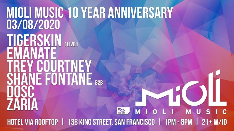 Mioli Music 10 Year Anniversary Hotel Via Rooftop In San