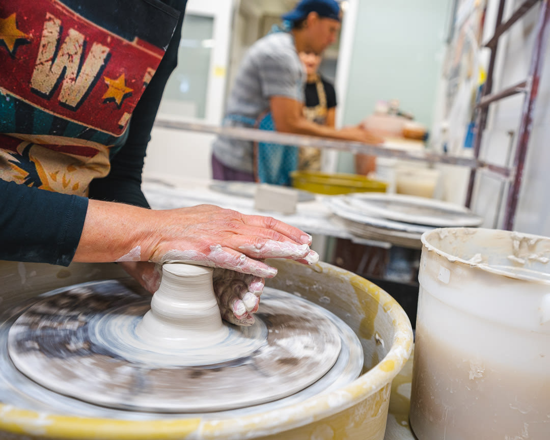 Pottery Wheel Intro in Austin at Brave Ceramics PopUp Studio