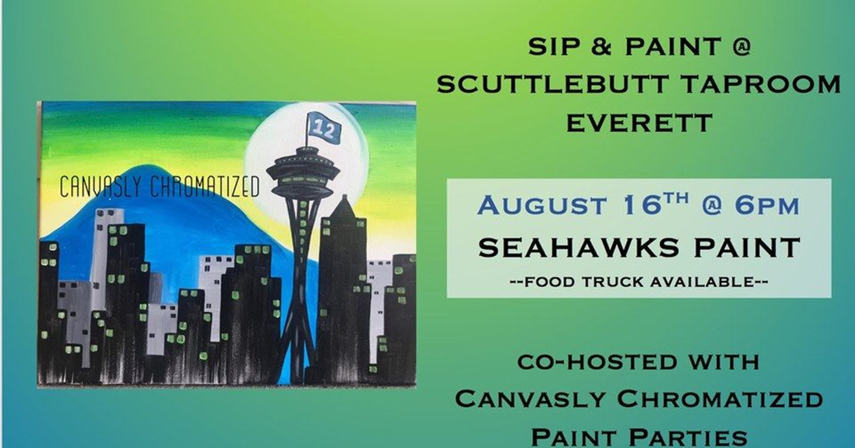Seahawks Sip & Paint in Everett at Scuttlebutt Taproom & Brewery