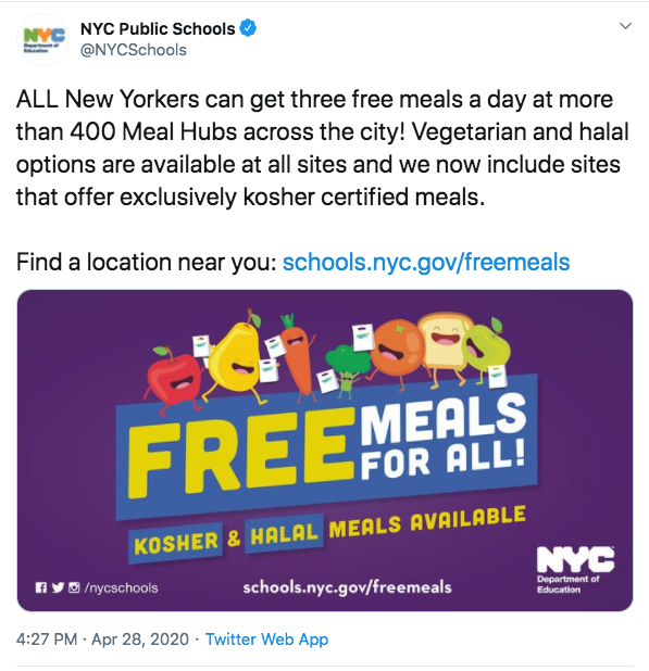 Where to Get Free Food in NYC During COVID19