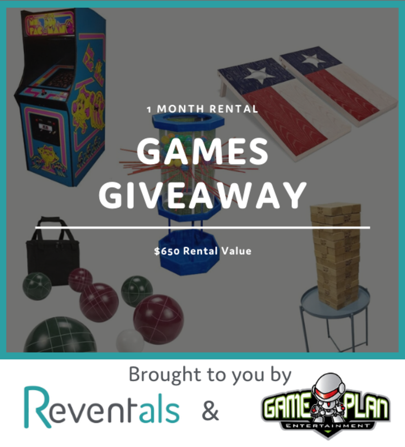 One Month Rental Games Giveaway in Austin at Reventals Event