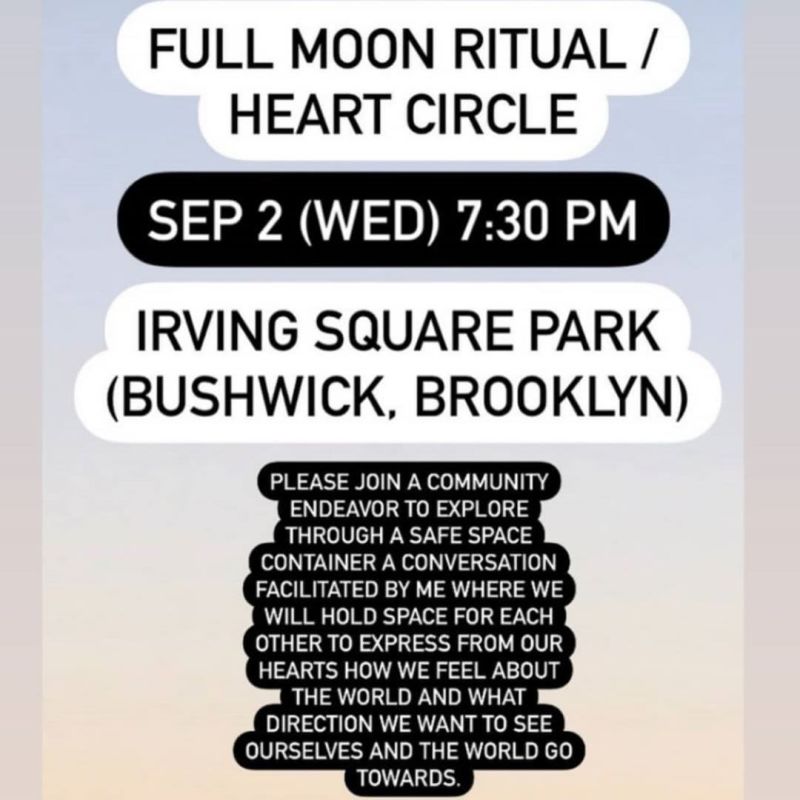 M4bl Protest Full Moon Ritual Heart Circle In Nyc At Irving