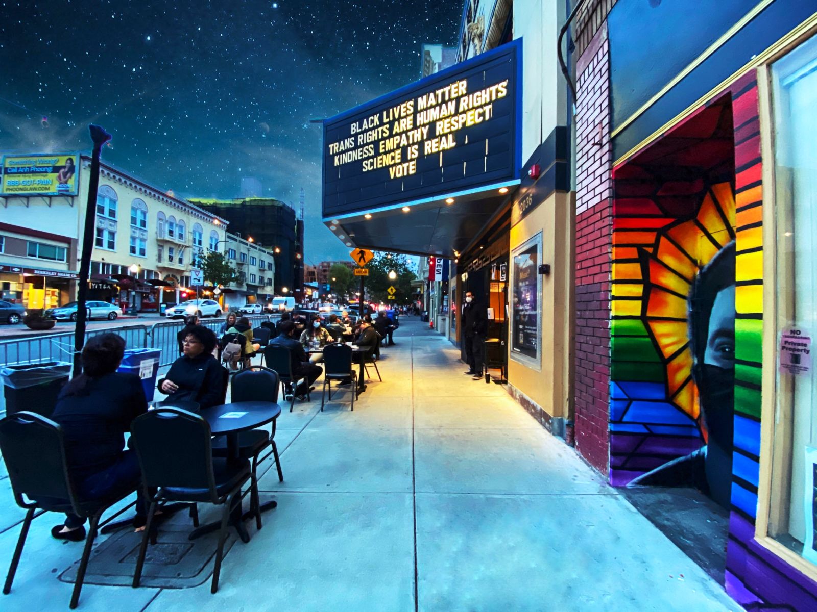 Out Front Street Bar & Casual Dining in Berkeley at The UC Theatre