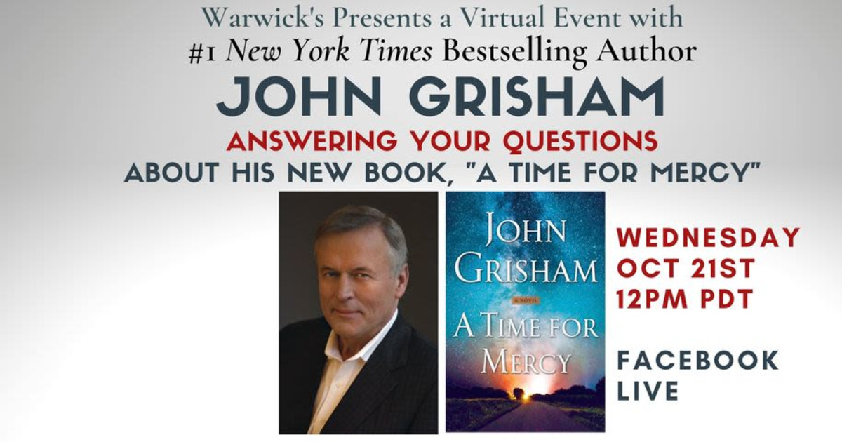 John Grisham Live Q A A Time For Mercy In San Diego At Warwicks