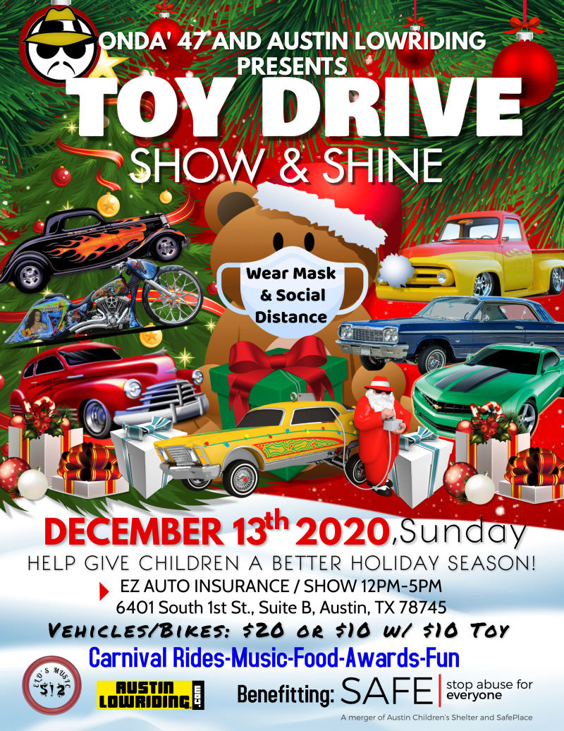 Toy Drive Show & Shine in Austin at EZ Auto Insurance
