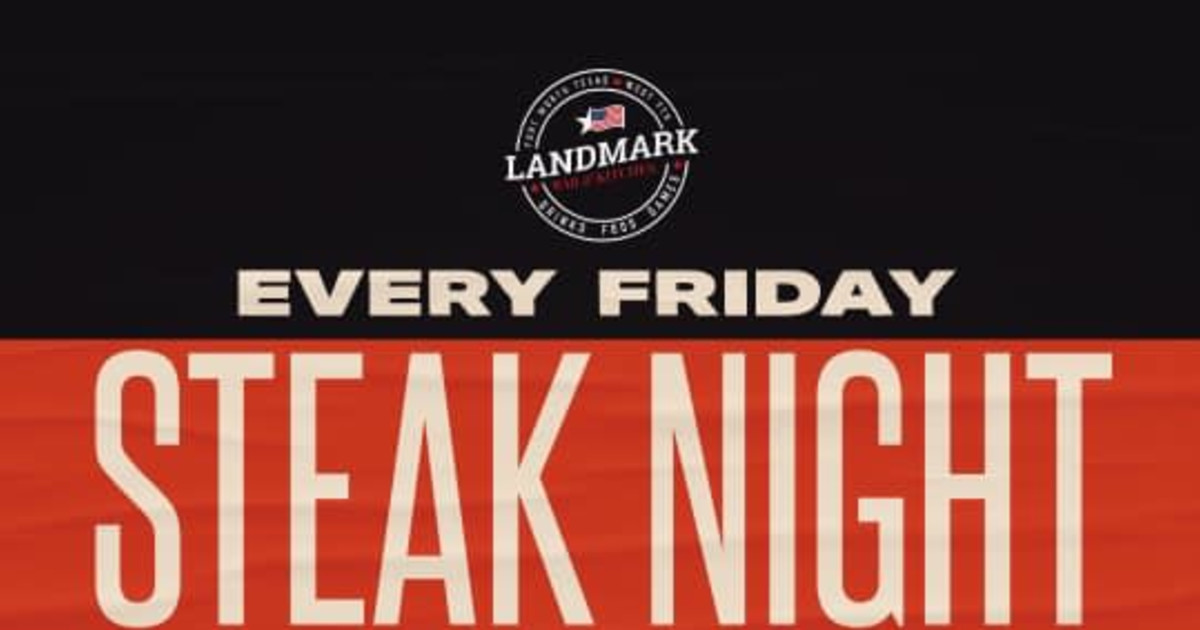 Steak Night in Fort Worth at Landmark Bar & Kitchen