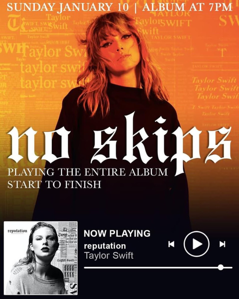 No Skips Sunday Reputation By Taylor Swift In Chicago At