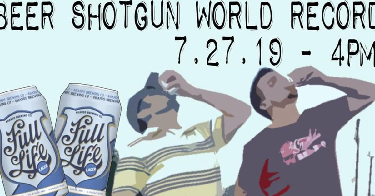 Beer Shotgun World Record Attempt in St. Louis at Gezellig