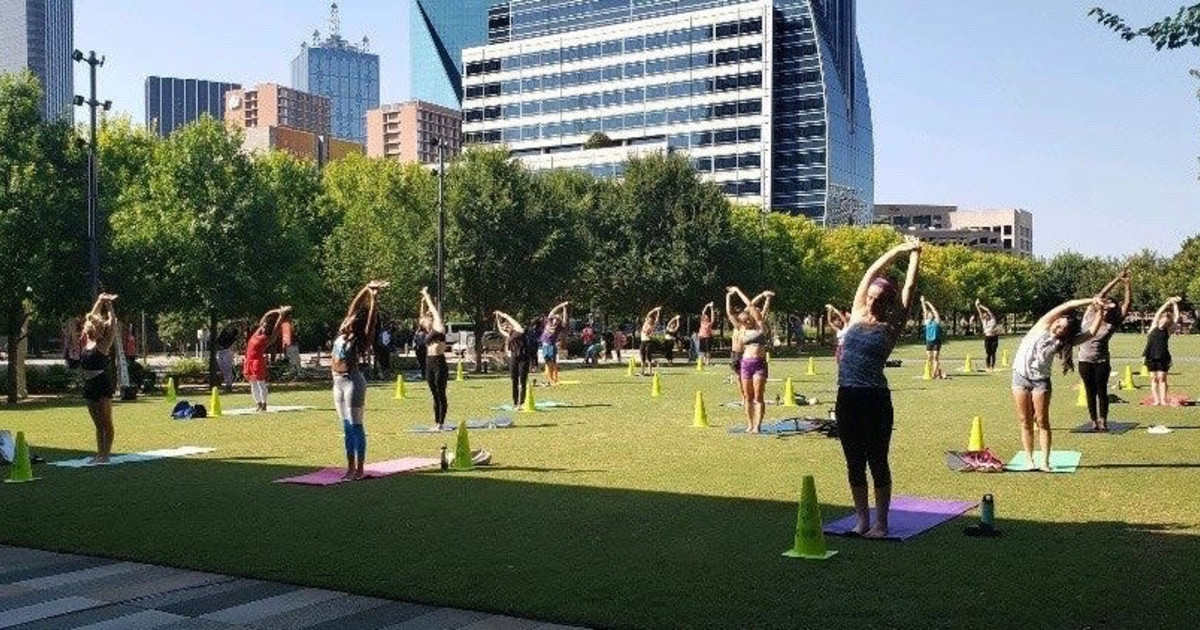 Yoga with Dallas Yoga Center in Dallas at Klyde Warren Park